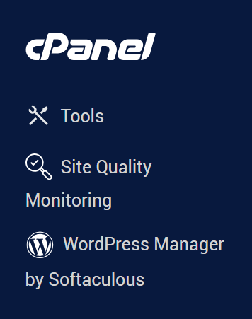 เมนู WordPress Manager by Softaculous